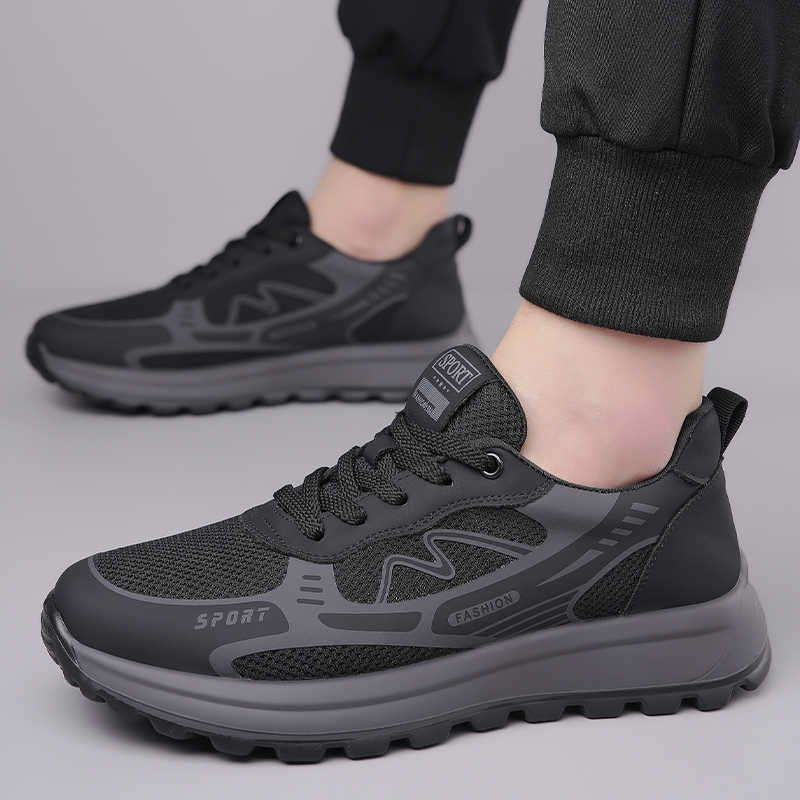 Men Shoes Trainers - 穴あきレースアップサマーハイブーツブーツ高級ブランドハイトップシューズメンズスニーカースポーツライフトレーナーズテンズプリティ