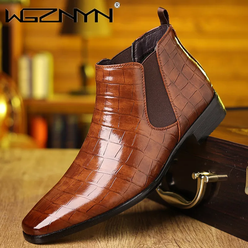 Men Shoes Formal - 高級サイズ 39 〜 48 男性チェルシーブーツブランドレトロフォーマルシューズ快適な革アンクルブーツ男性 2026