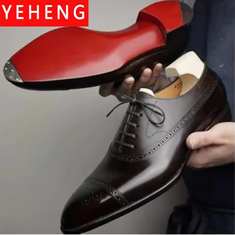 Monk Strap Shoe - 男性のレトロな彫刻が施されたレースアップブローグの靴,フォーマルな靴,赤い靴底,ビジネス,カジュアル,パーティー,宴会,日常着,結婚式,サイズ48