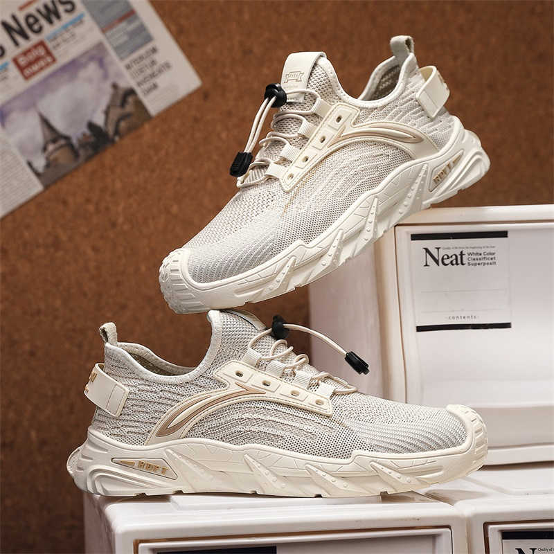 Men Shoes Trainers - PU レザー厚いヒールグリーントレーナー織り男性トレーナーシューズトレンディなスニーカースポーツレーシングアスリート 0 ベスケットスコールジム