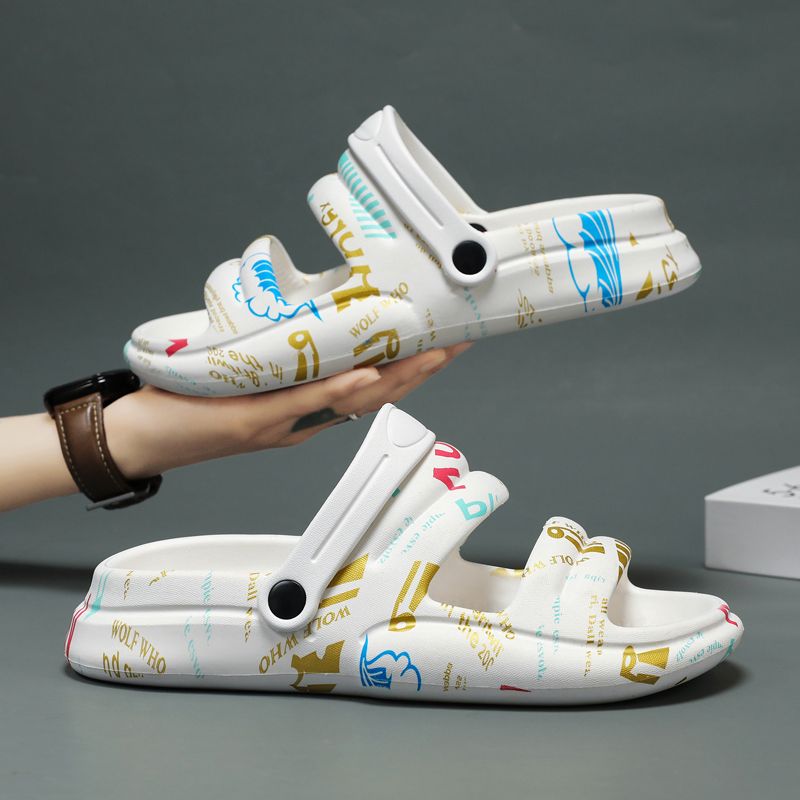 Men Shoes On Cloud - メンズ クラウドサンダル 夏 プリント柄 おしゃれ 滑り止め