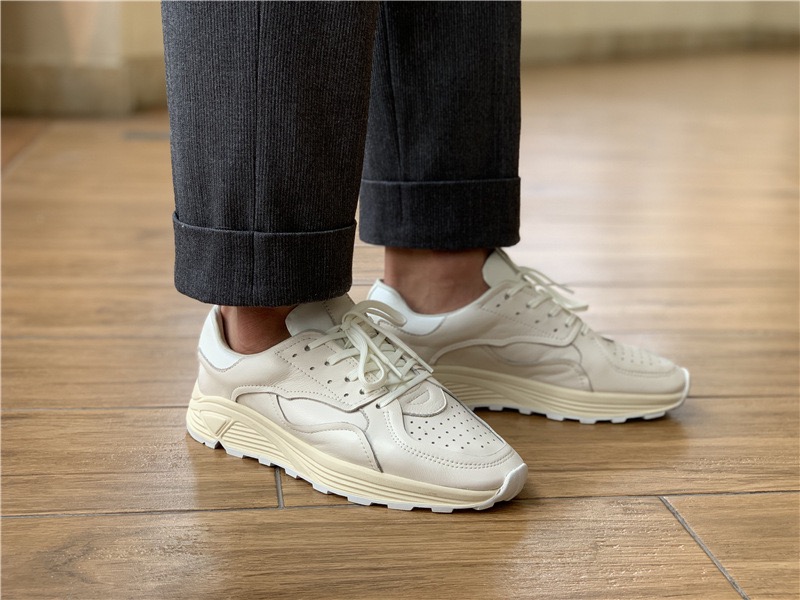 Men'S Shoes Qn - ラウンドトゥ レースアップ カジュアル ホワイト 厚底 メンズ