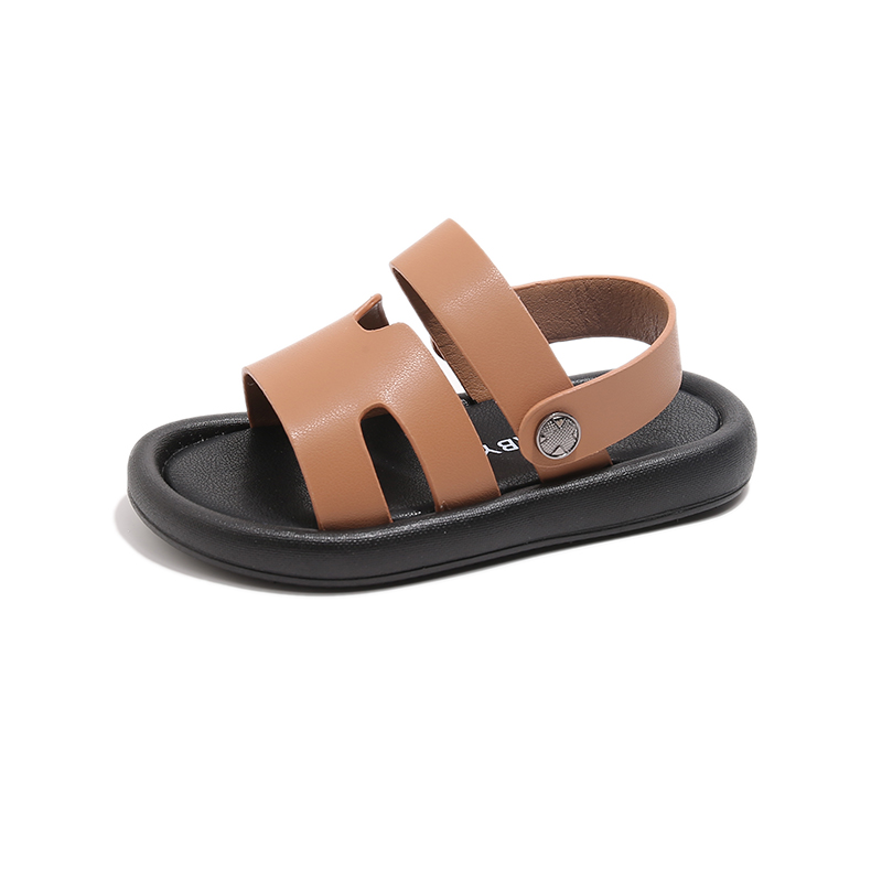 Velcro Strap Sandal - ファッション春子供サンダル夏の新靴少年少女スリッパソフト底ノンスリップ子供靴ベビーベルクロビーチサンダルスリッパ