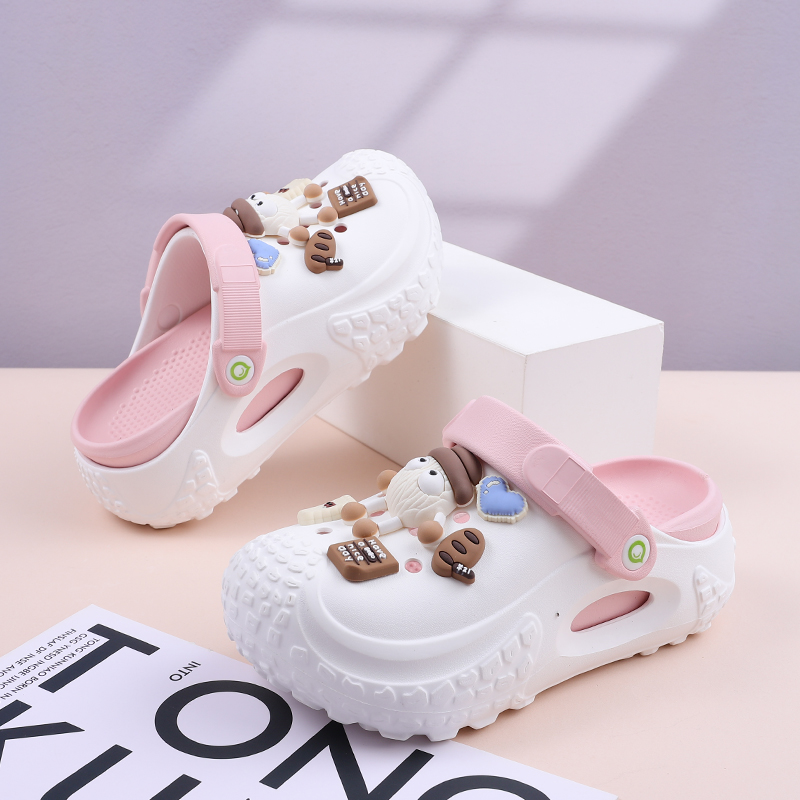 Men'S Shoes Qn - 2025 夏 3D 漫画デザイン女性スリッパファッションガーデン下駄男性女の子ホームバスビーチスライド靴
