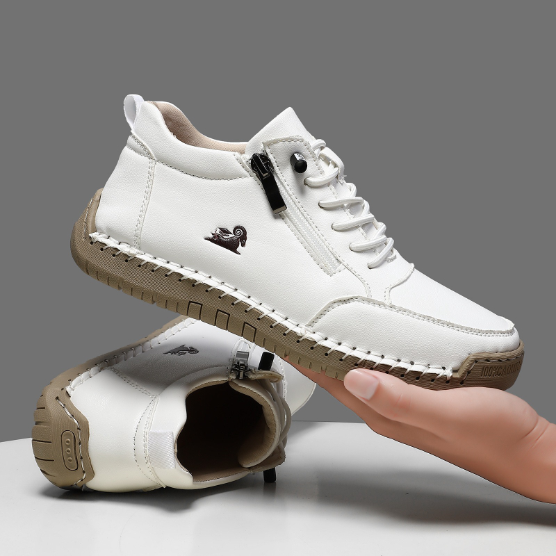 Men'S Shoes Qn - 女性用スニーカー手作りレザーカジュアルシューズアウトドアソフトスポーツシューズ男性用クラシック滑り止めレザーシューズ Zapatos De Mujer