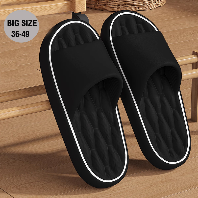 Men Shoes Sale - ビッグサイズメンズスリッパ夏軽量屋内ホームバスルームサンダル滑り止めソフトEVAソール屋外ビーチカップルシューズ