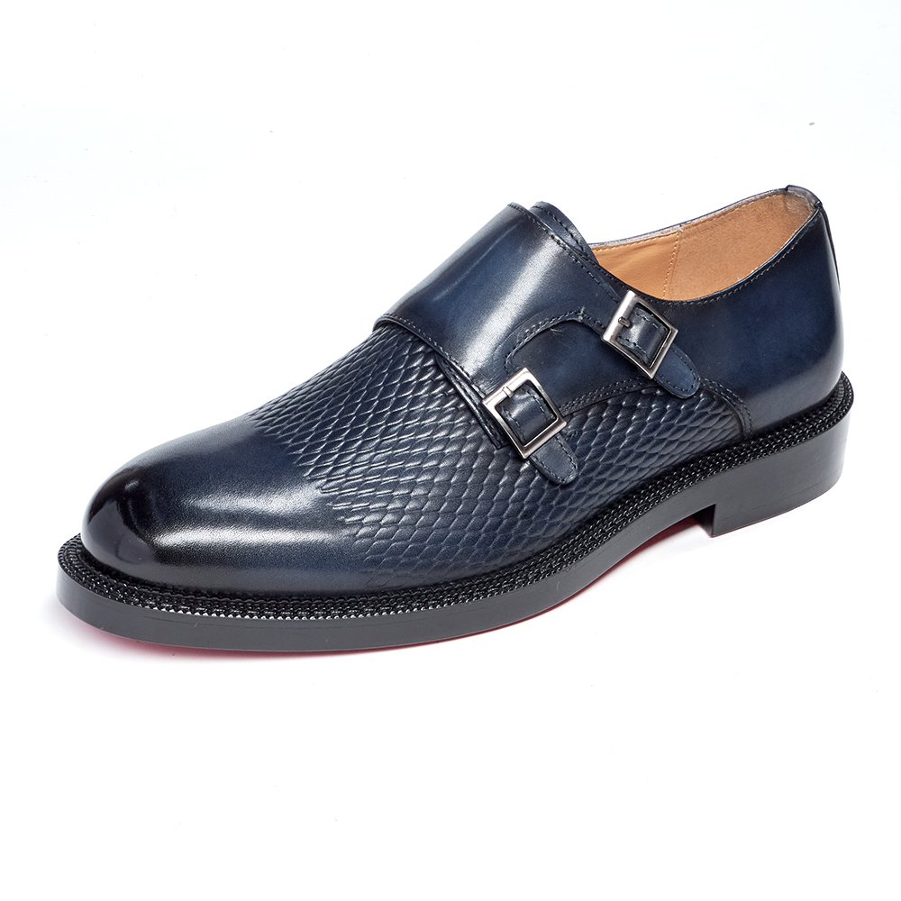 高級本革メンズウェディングドレスシューズ、バックルモンクスト - Monk Strap Shoe のレビューと価格