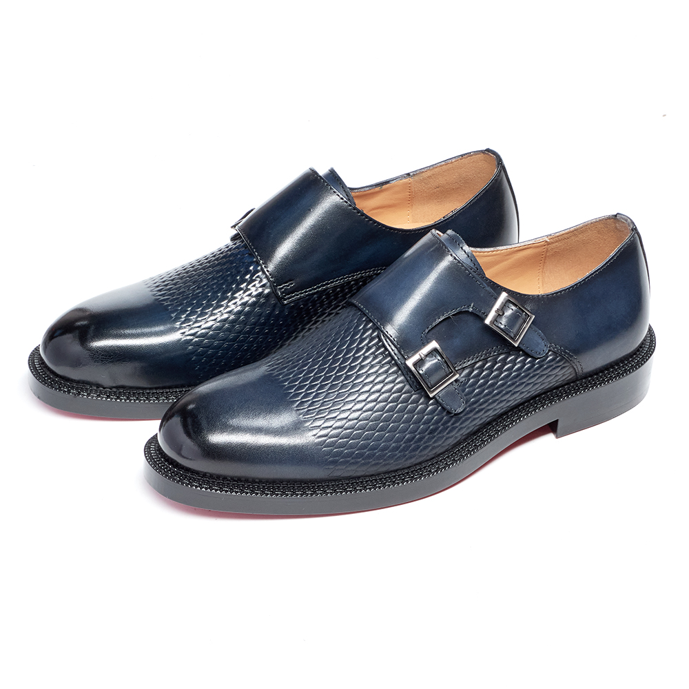 高級本革メンズウェディングドレスシューズ、バックルモンクスト - Monk Strap Shoe のレビューと価格