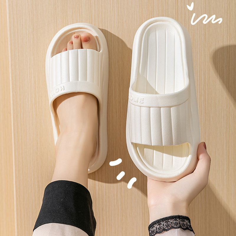夏素敵な無地ホームスリッパ女性男性用ノンスリップEVAバスル - Men Shoes Size To Women のレビューと価格