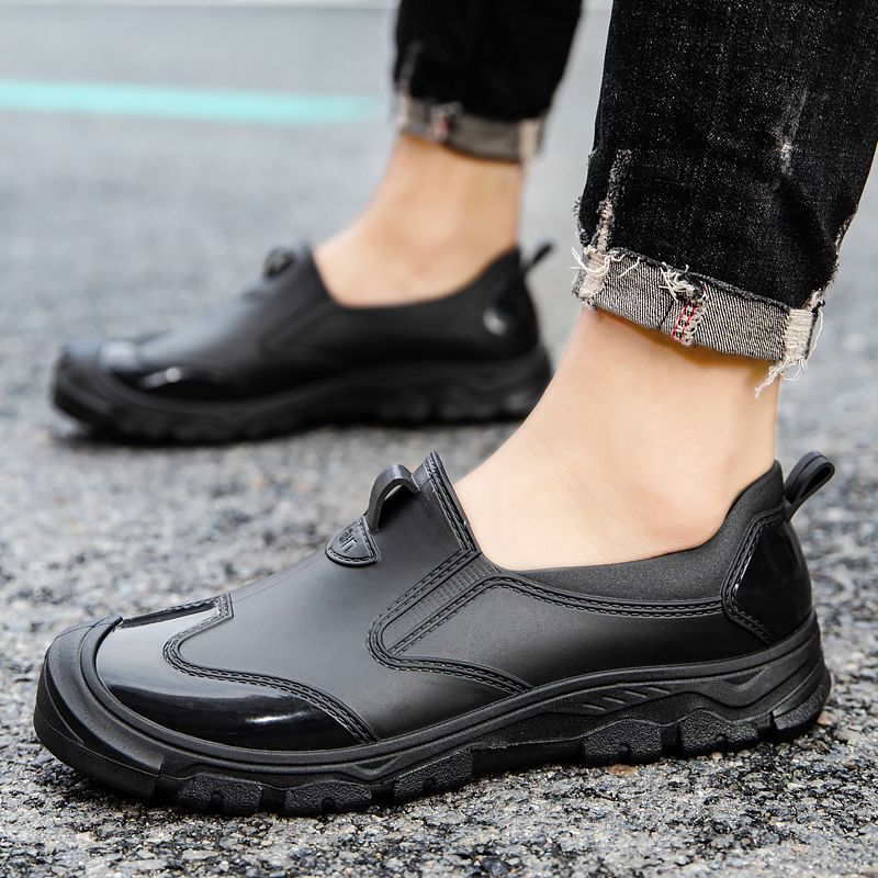 夏ロートップ男性靴防水浅いメンズレインブーツ耐摩耗性提供ガロ - Men Shoes Offer のレビューと価格