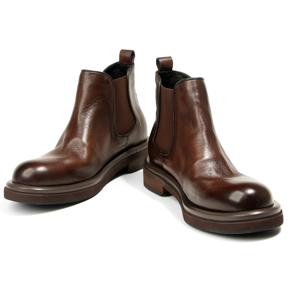 メンズ チェルシー ブーツ ハイトップ 本革 ドレスシューズ - Men Shoes Trainers のレビューと価格