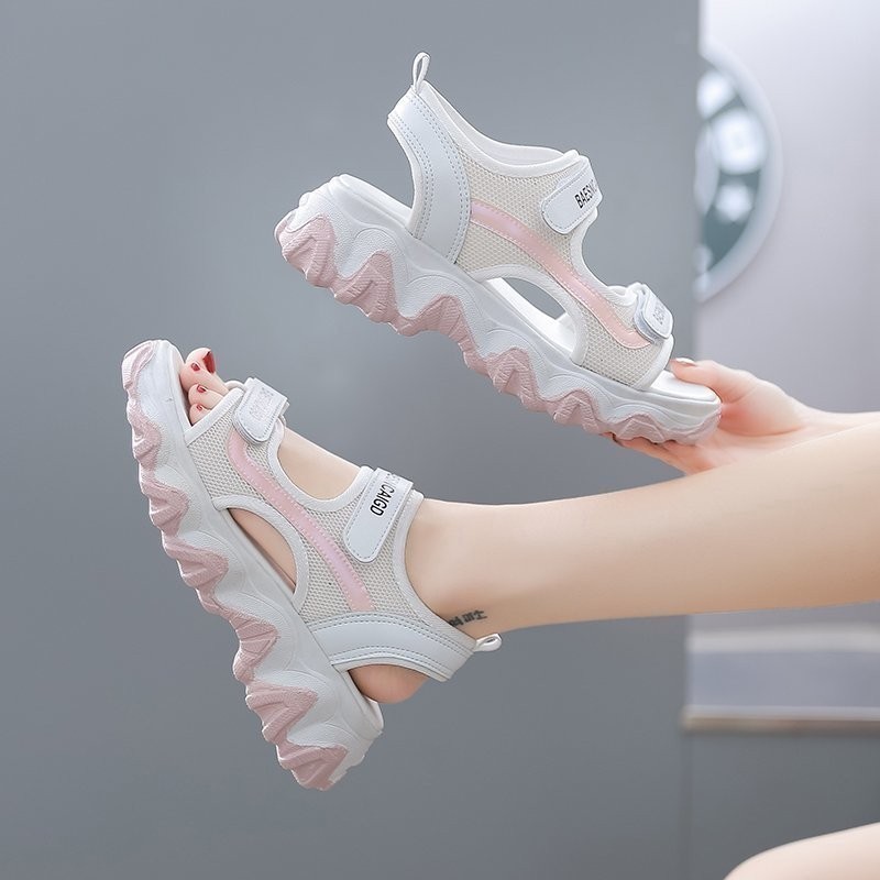 2026 夏の女性の韓国スタイルスポーツサンダル女性カジュア - Velcro Strap Sandal のレビューと価格
