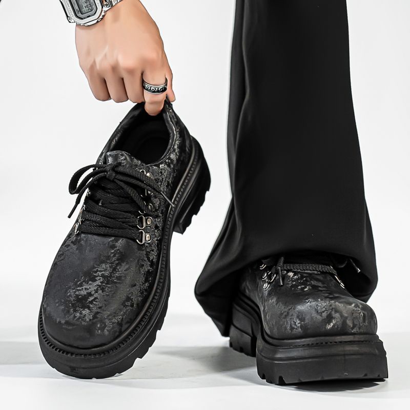 冬のメンズレトロブリティッシュスタイルカジュアルレザーシュー - Men'S Shoes To Increase Height のレビューと価格