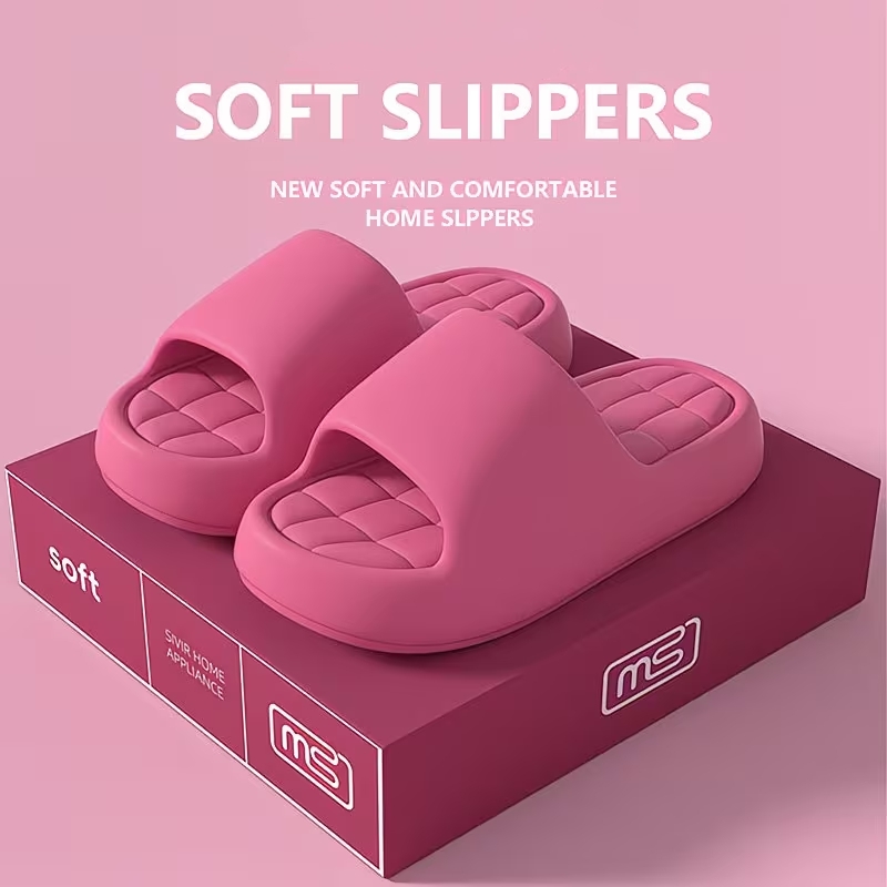 女性の夏のスリッパ浴室シャワーシューズ厚いソフトソールノンス - Men Shoes Size To Women のレビューと価格