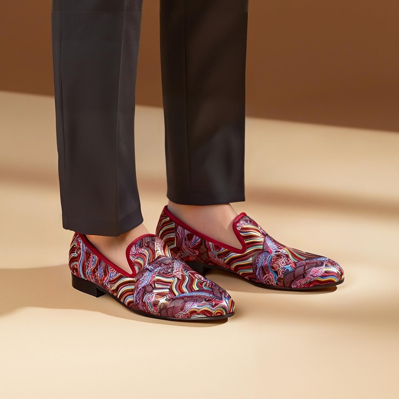 Piergitar 中国の伝統的な縁起の良い雲柄ジャカードシ - Men Shoes On Cloud のレビューと価格