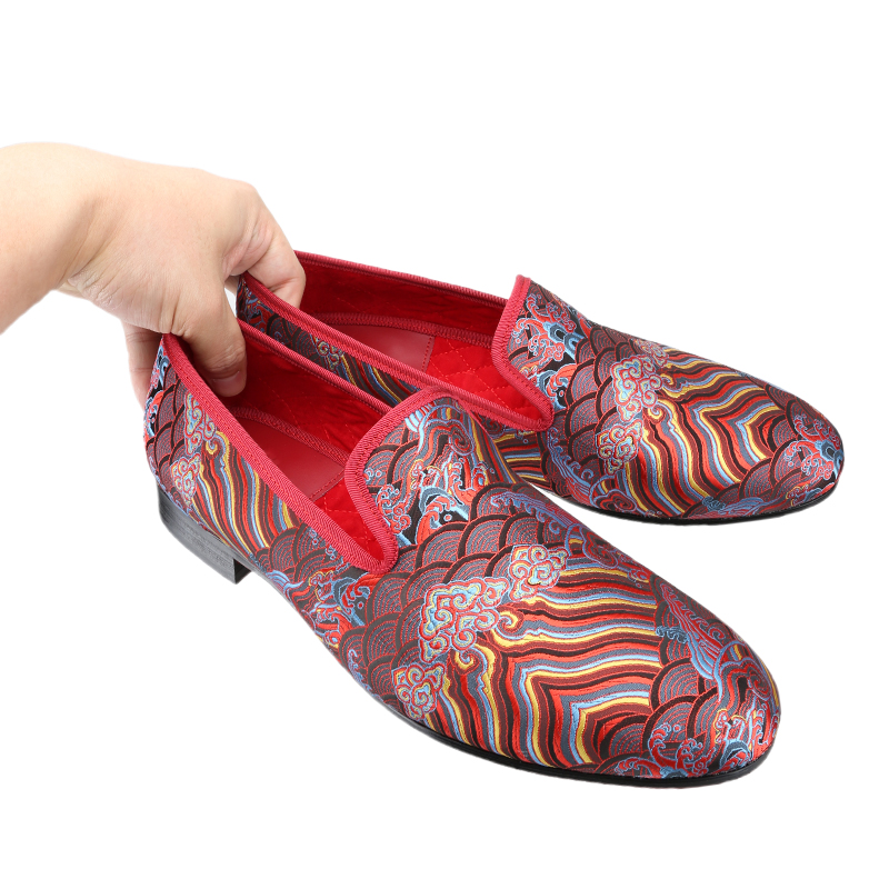 Piergitar 中国の伝統的な縁起の良い雲柄ジャカードシ - Men Shoes On Cloud のレビューと価格