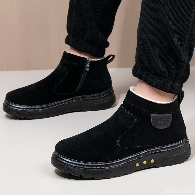 冬の新作ハイカット厚底スノーブーツ、シンプルで快適、厚底で身 - Men'S Shoes To Increase Height のレビューと価格