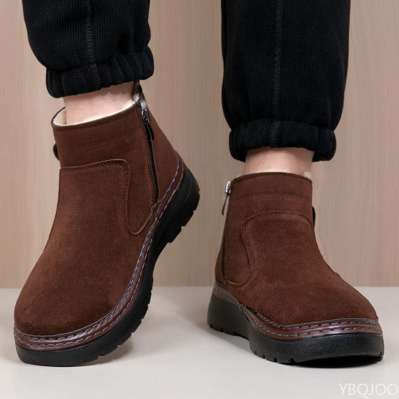 冬の新作ハイカット厚底スノーブーツ、シンプルで快適、厚底で身 - Men'S Shoes To Increase Height のレビューと価格