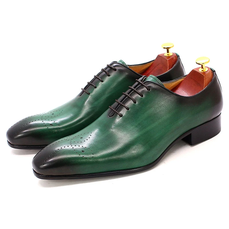 メンズオックスフォード本革シューズ、ホールカット、ファッショ - Monk Strap Shoe のレビューと価格