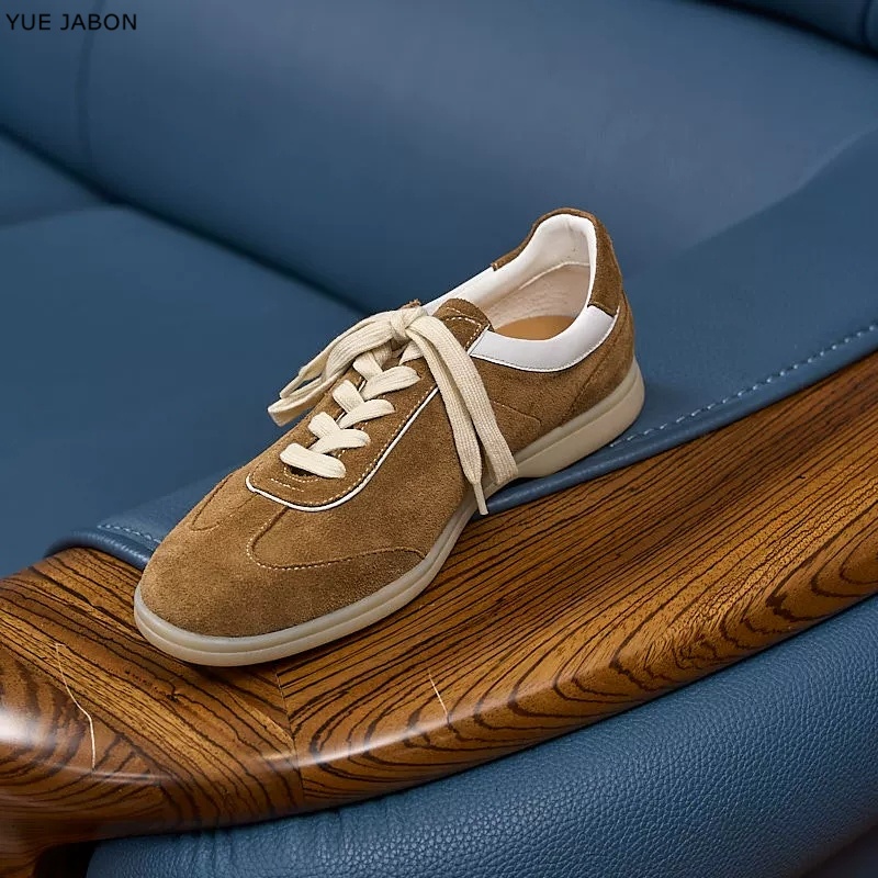 ブラウンレトロ本革メンズ2026新作レースアップカジュアルス - Men Shoes Trainers のレビューと価格