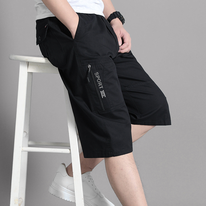 メンズカーゴショーツ膝パンツジッパーポケット夏の綿ショーツク - Men Shoes Joggers のレビューと価格