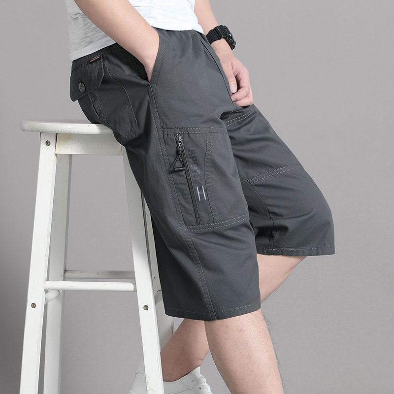 メンズカーゴショーツ膝パンツジッパーポケット夏の綿ショーツク - Men Shoes Joggers のレビューと価格