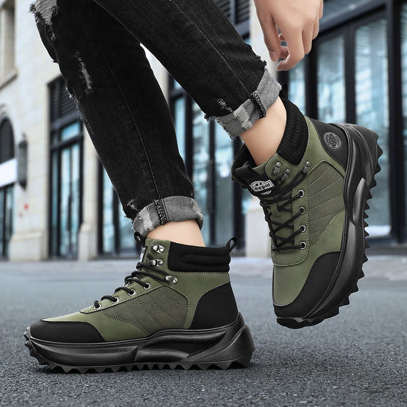 冬用厚底ローファーシューズ メンズブーツシューズ メンズスニ - Men Shoes Offer のレビューと価格
