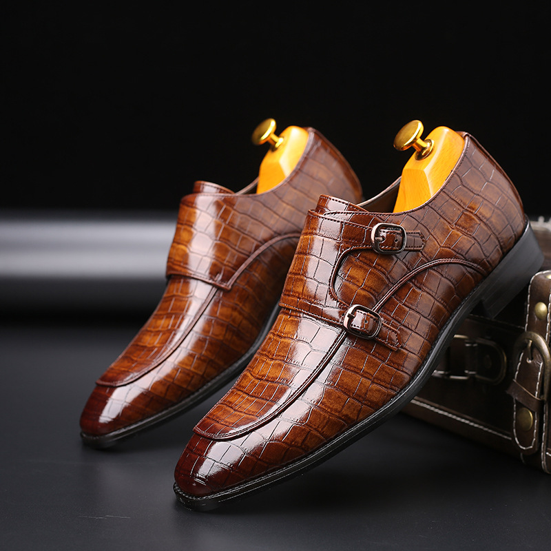 男性用パテントレザーの靴,結婚式用の靴,カジュアルなイブニン - Monk Strap Shoe のレビューと価格