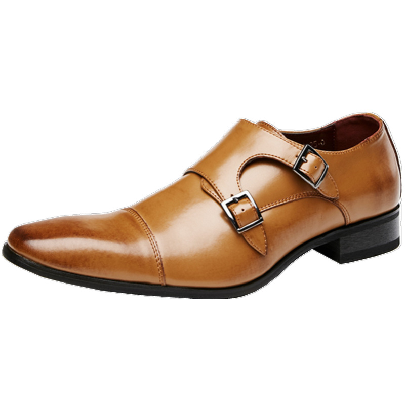 メンズレザーシューズ,カジュアル,ダブルストラップバックル, - Monk Strap Shoe のレビューと価格