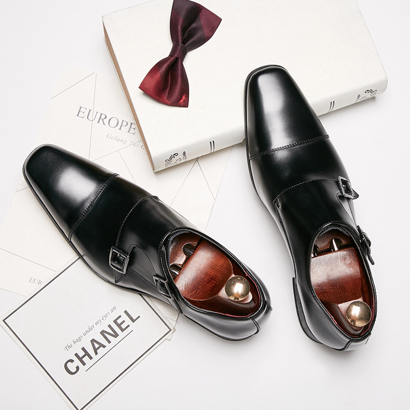 メンズレザーシューズ,カジュアル,ダブルストラップバックル, - Monk Strap Shoe のレビューと価格