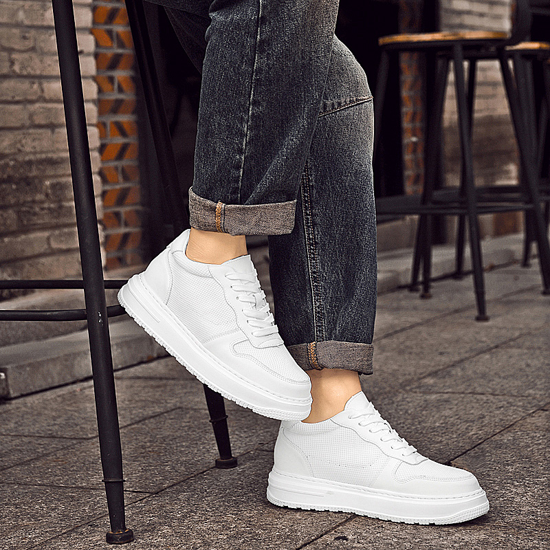 リフトスニーカー男性用エレベーターシューズ隠しヒール夏通気性 - Men'S Shoes To Increase Height のレビューと価格
