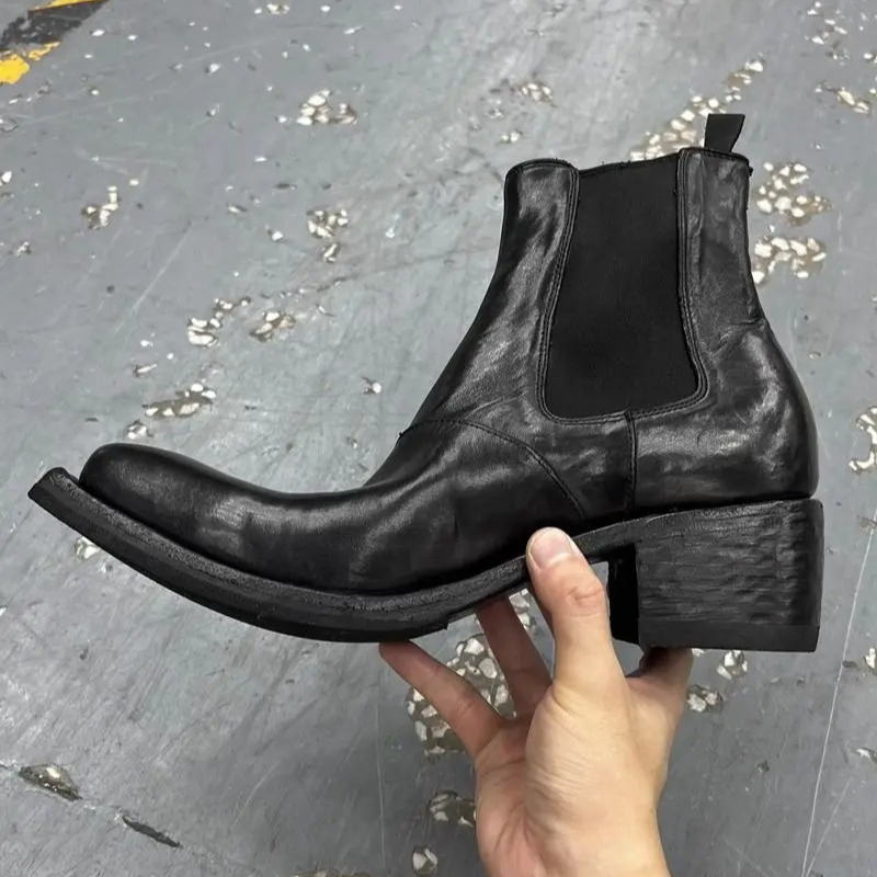 高品質メンズシューズデザイナーハイカット身長アップポインテッ - Men'S Shoes Qn のレビューと価格