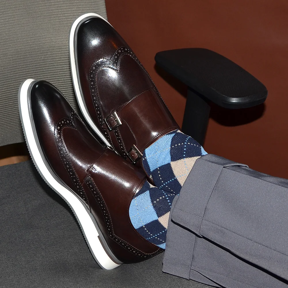 ヨーロッパの高級メンズスニーカー本革モンクストラップダブルバ - Monk Strap Shoe のレビューと価格