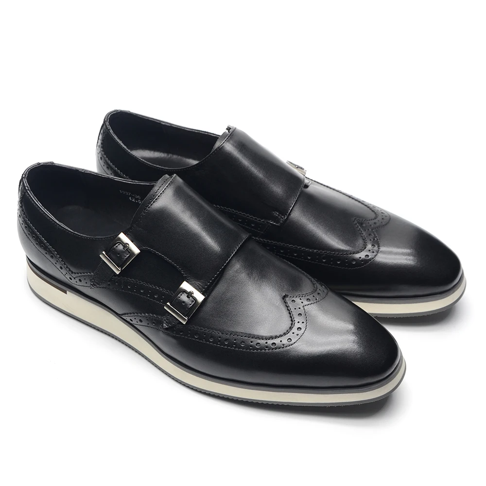 ヨーロッパの高級メンズスニーカー本革モンクストラップダブルバ - Monk Strap Shoe のレビューと価格
