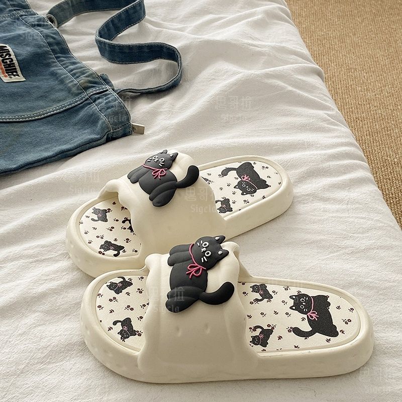 Printting かわいいクマの女性スリッパ夏屋内ソフト漫 - Men Shoes Size To Women のレビューと価格