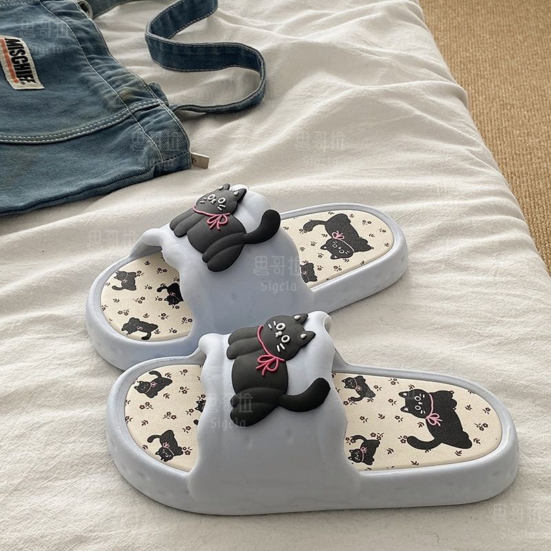 Printting かわいいクマの女性スリッパ夏屋内ソフト漫 - Men Shoes Size To Women のレビューと価格