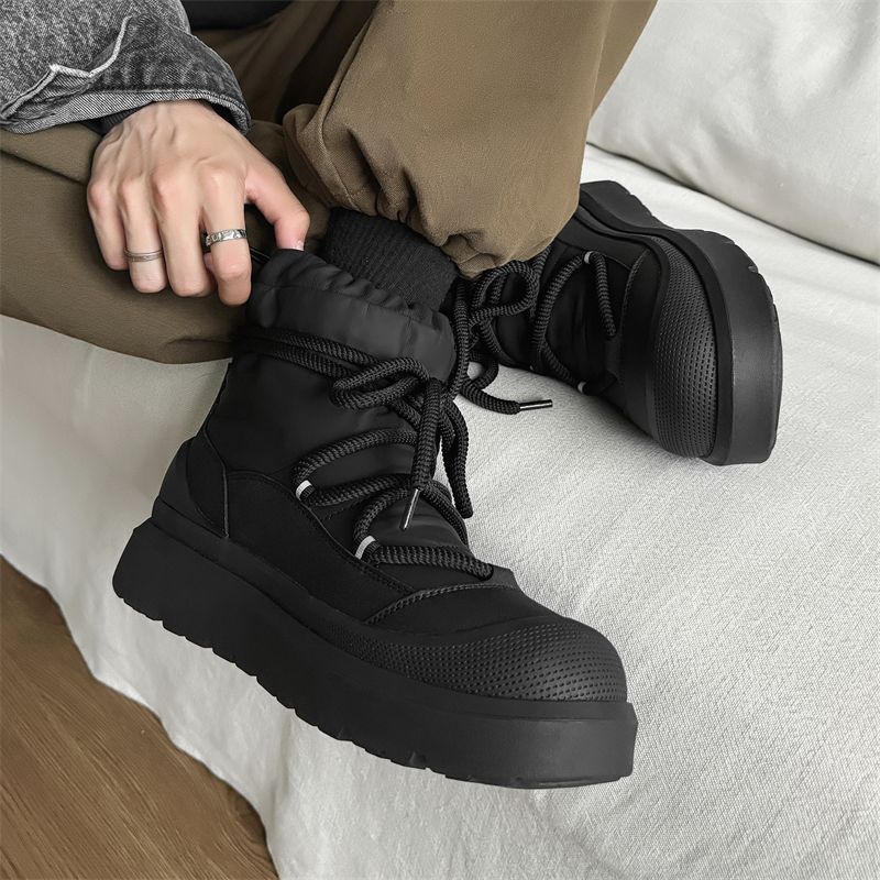 デザイナー新作メンズスノーブーツ冬用ハイカットアンクルブーツ - Men'S Shoes Qn のレビューと価格