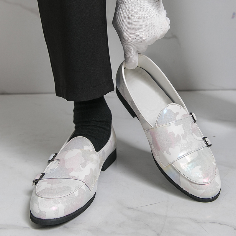 通気性のあるメンズローファーカラフルなモンクストラップシュー - Monk Strap Shoe のレビューと価格