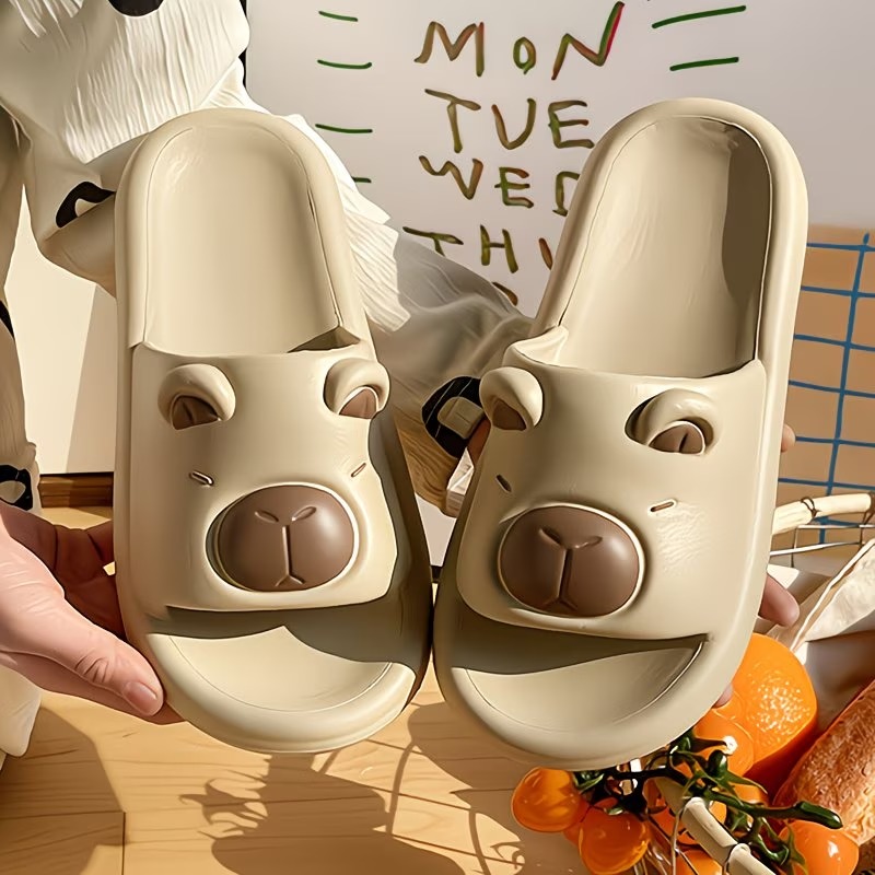カピバラ スライドサンダル メンズ レディース 可愛い 夏用 - Men Shoes On Cloud のレビューと価格