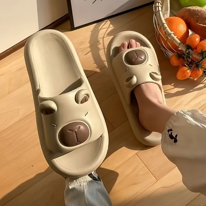 カピバラ スライドサンダル メンズ レディース 可愛い 夏用 - Men Shoes On Cloud のレビューと価格
