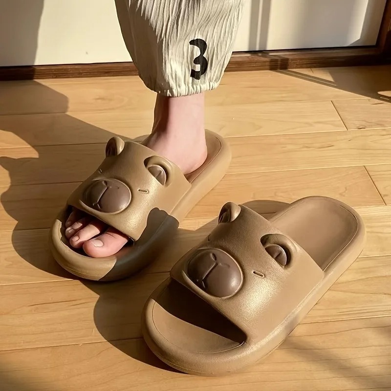 カピバラ スライドサンダル メンズ レディース 可愛い 夏用 - Men Shoes On Cloud のレビューと価格