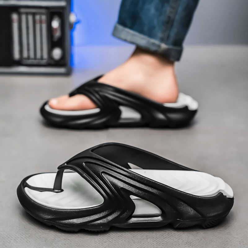 T ストラップ春秋オフィススリッパスポーツサンダル男性靴カラ - Men Shoes Offer のレビューと価格