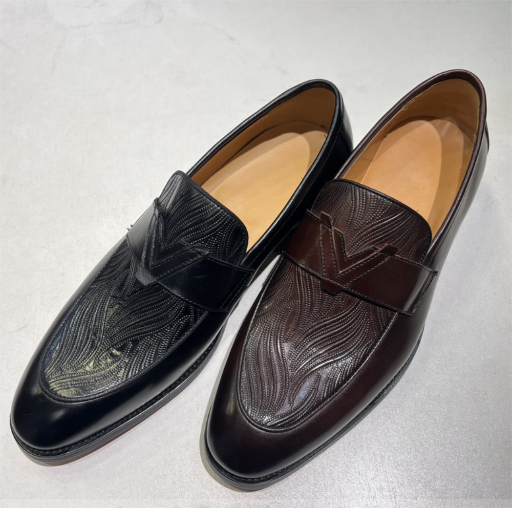 メンズ高級カジュアルモンクストラップシューズ牛革ワニプリント - Monk Strap Shoe のレビューと価格