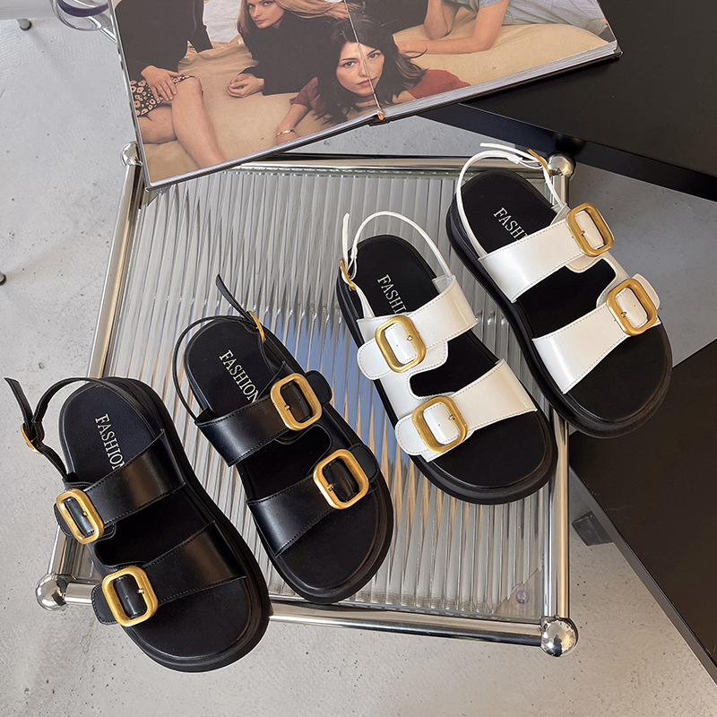 グラディエータープラットフォーム女性のサンダル 2025 夏 - Velcro Strap Sandal のレビューと価格