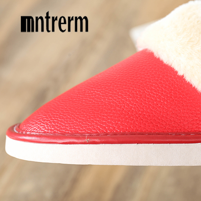 Mntrerm女性のスリッパの冬本革厚いぬいぐるみホーム屋内 - Men Shoes Sale のレビューと価格