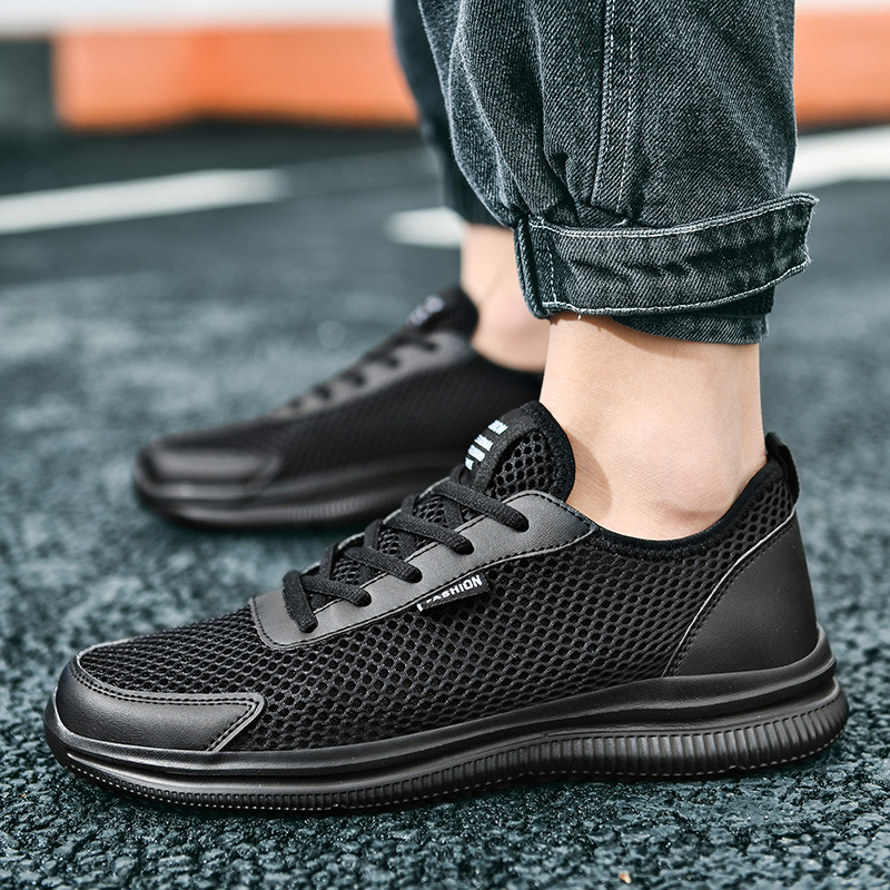 メンズレースアップカジュアルメッシュシューズ、通気性スニーカ - Men Shoes Trainers のレビューと価格
