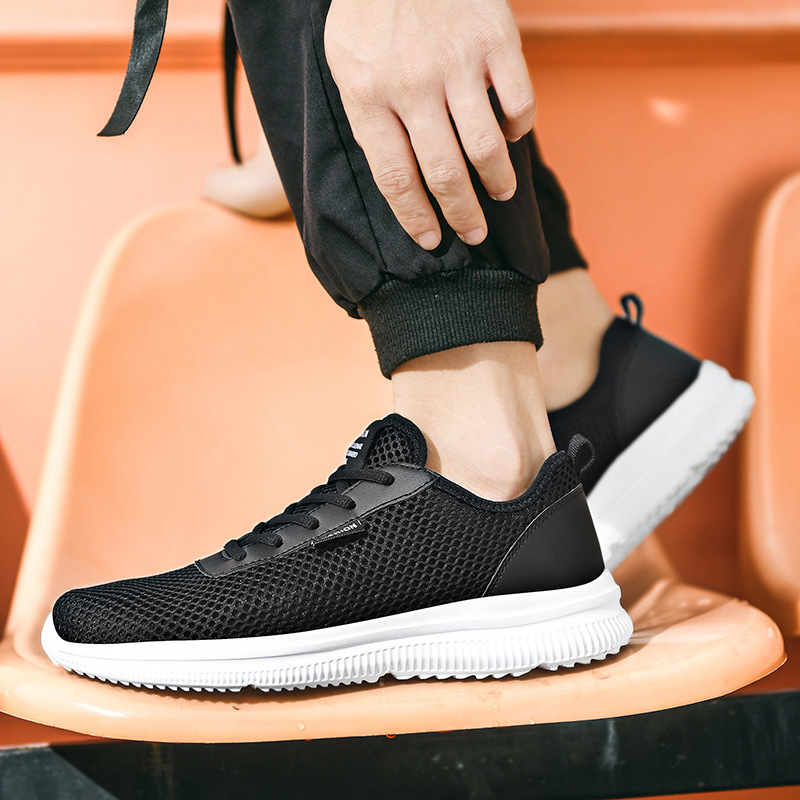 メンズレースアップカジュアルメッシュシューズ、通気性スニーカ - Men Shoes Trainers のレビューと価格