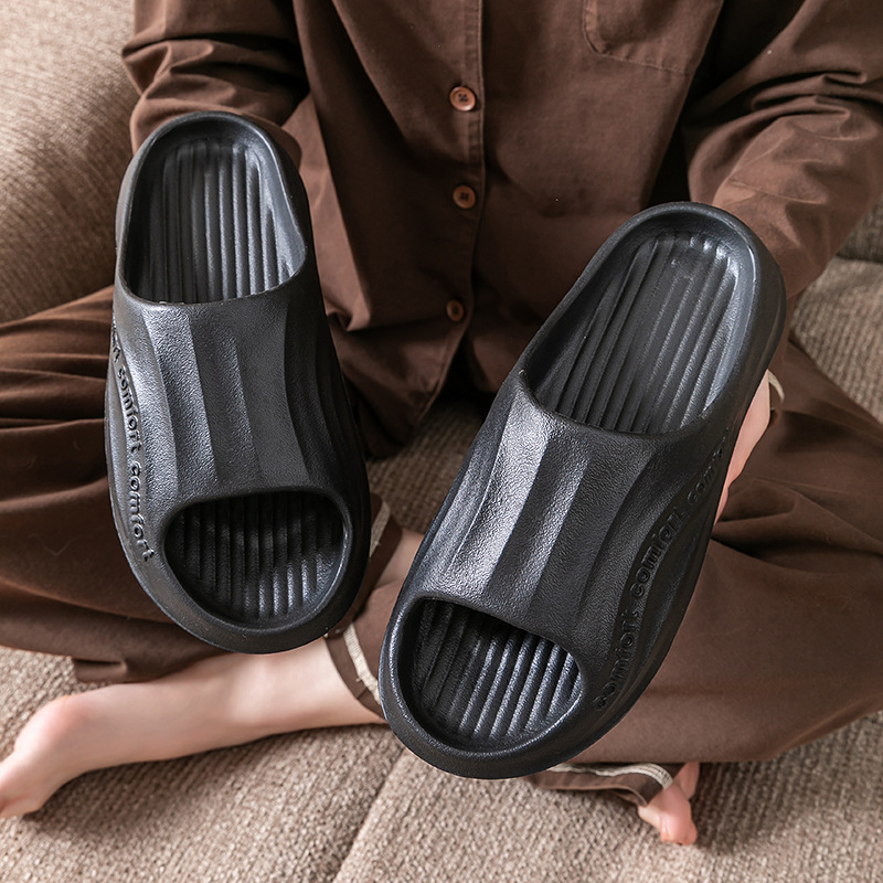 女性男性夏 EVA スリッパソフトノンスリップビーチサンダル - Men Shoes Size To Women のレビューと価格
