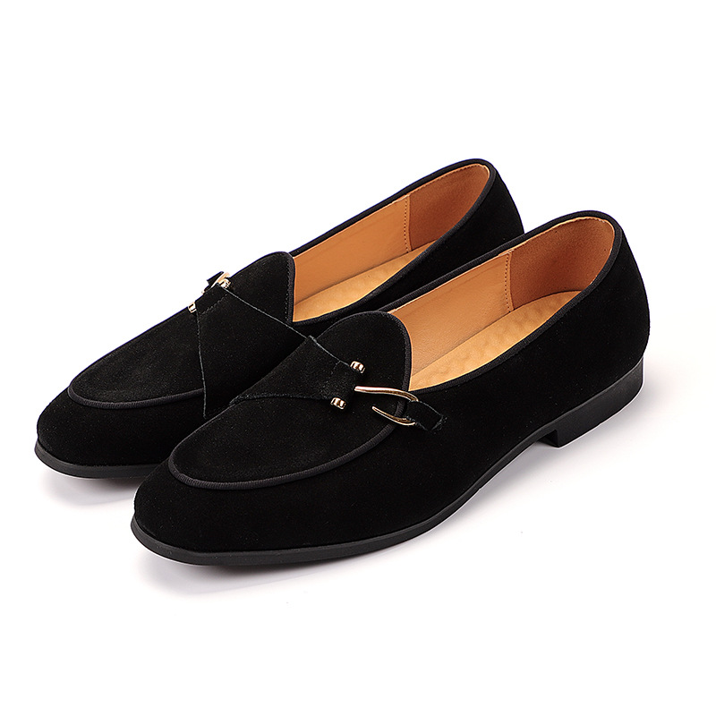 先のとがったスエードのmonkKストラップ男性用oxford - Monk Strap Shoe のレビューと価格