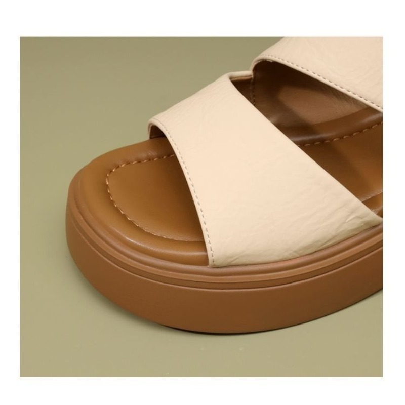 2026年夏新作 ソフトソール 多用途 ブラックサンダル ベ - Velcro Strap Sandal のレビューと価格